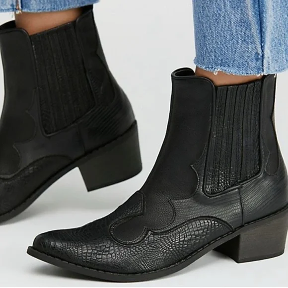 Free People Vegan Cavalier Western Boot 
Size 7.5 
Color Brown - Picture 2 of 9